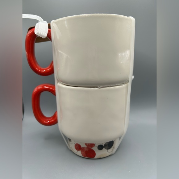 Rae Dunn Disney Mickey And Minnie Mouse Stackable Mug Set YOU MAKE ME HAPPY NEW - Picture 4 of 4